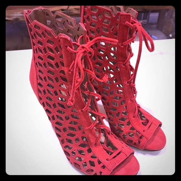 BCBGeneration red suede heels